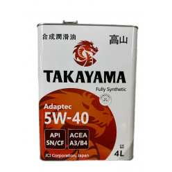 Масло моторное TAKAYAMA Adaptec 5W-40 A3/B4 SN/CF 4л