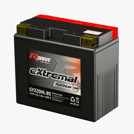 RDrive extremal PLATINUM 12V 22Ah GYZ20HL-BS